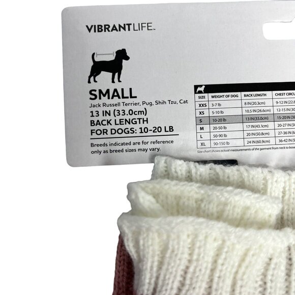 Vibrant Life Pet Sweater Spoiled Pink Size Small - Picture 7 of 10